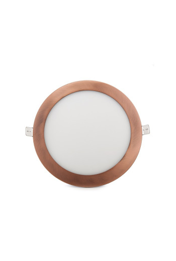 Placa LED 18W 1217Lm  3000ºK Circular Bronce 50.000H [GL-CL-R18N-B-WW]