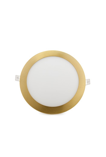 Placa LED 18W 1217Lm  3000ºK Circular Dorado 50.000H [GL-CL-R18N-G-WW]