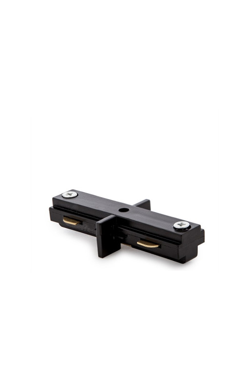 Conector Recto Carril Bifásico Negro