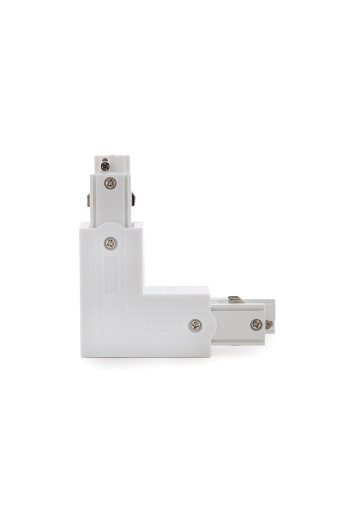 Conector L Carril Trifásico Blanco