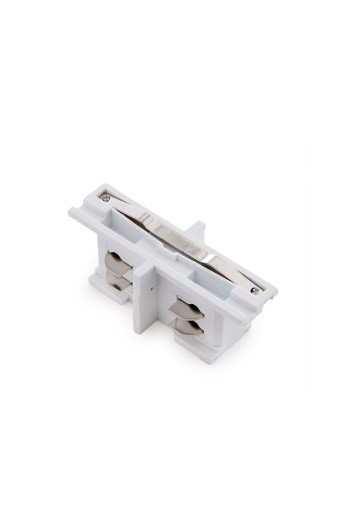 Conector Recto Carril Trifásico Blanco