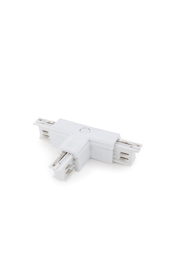 Conector T Carril Trifásico Blanco