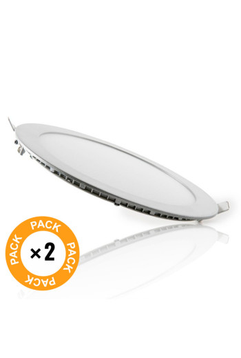 Pack 2 Placas LED 18W 1350Lm 6000ºK Plata 30.000H [GR-RDP1305-18W-CW-PK2-AP]