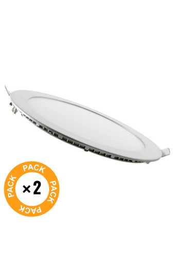 Pack 2 Placas LED 18W 1409Lm 6000ºK Circular 30.000H [JL-GP-LZ-3-M-CW-PK2-AP]