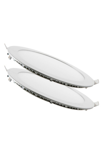 Pack 2 Placas LED 18W 1409Lm 6000ºK Circular 30.000H [JL-GP-LZ-3-M-CW-PK2-AP]