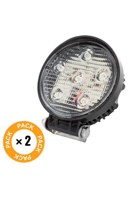 Pack 2 Focos LED 18W 990Lm 6000ºK 9-33VDC IP68 Automóviles/Náutica 30.000H [KD-WL-232-18W-CW-PK2-AP]