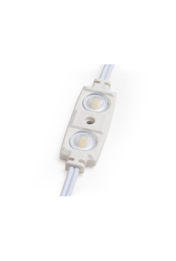 Módulo 1.2W 70Lm 6000ºK 2 LEDs PRO 5630 Inyectado IP67 Óptica 50.000H [RA-BL-5630W02-LENS-R-CW]