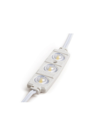 Módulo 1.3W 130Lm 6000ºK 3 LEDs PRO 5630 Inyectado IP67 Óptica 50.000H [RA-BL-5630W03-LENS-R-CW]