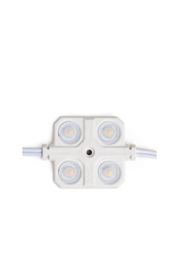 Módulo 2W 150Lm 6000ºK 4 LEDs PRO 5630 Inyectado IP67 Óptica 50.000H [RA-BL-5630W04-LENS-R-CW]