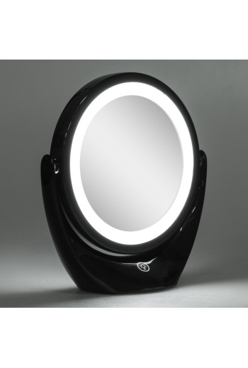 Espejo Iluminado Maquillaje LED 4200ºK Ø14,2Cm Recargable-Regulable Negro 30.000H [SUN-ESLED-01-B]