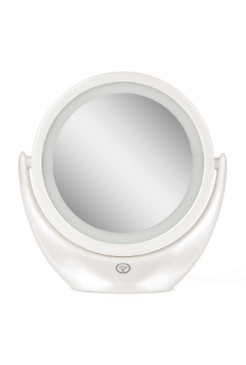 Espejo Iluminado Maquillaje LED 4200ºK Ø14,2Cm Recargable-Regulable Blanco 30.000H [SUN-ESLED-01-W]