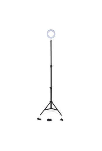 Trípode 8W 6000ºK Iluminación Videoblogs 8W Ø16Cm 68►200Cm Regulable 30.000H [SUN-RL6-200]