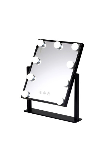 Espejo Iluminado Maquillaje LED 4200ºK 30x36Cm Negro 30.000H [SUN-KRS300360-B]