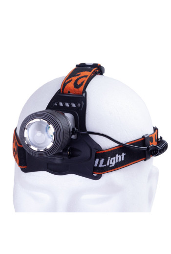 Luz Frontal \"Aouita\" 3W XPE Blanco/Azul Aluminio/ABS