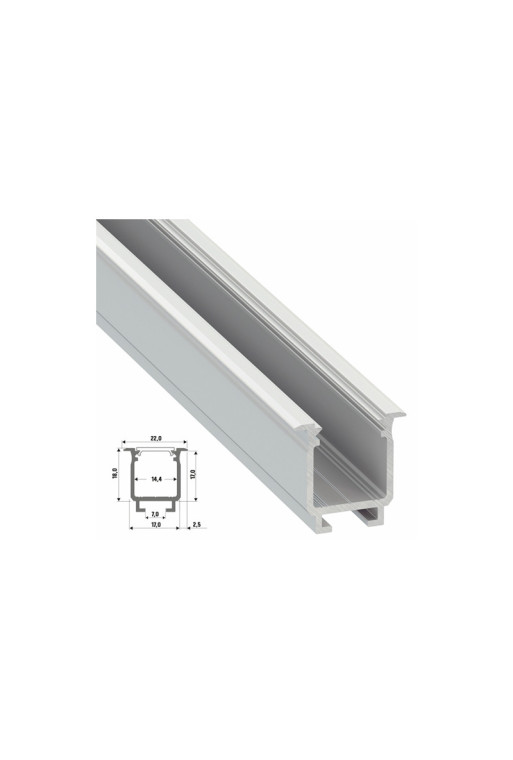 Perfíl Aluminio Tipo W 2,02M