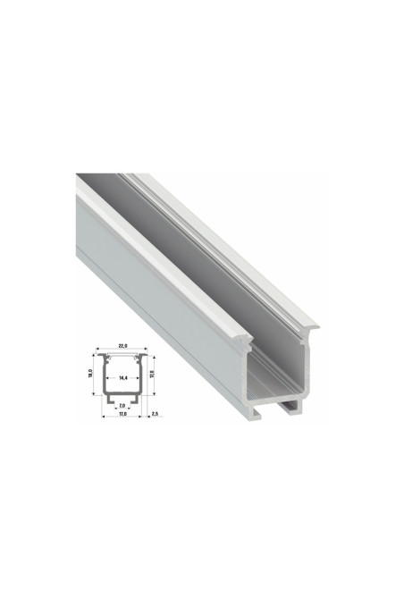 Perfíl Aluminio Tipo W 2,02M