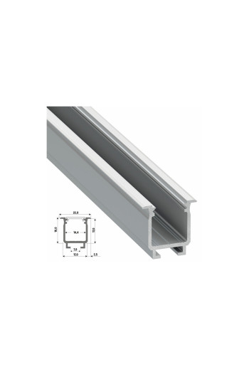 Perfíl Aluminio Tipo W 2,02M