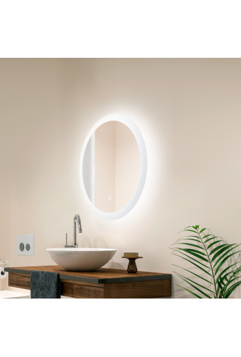 Espejo Iluminado Baño LED 15W 4200ºK Ø60Cm Interruptor Táctil Dimable 30.000H [SUN-SYJ-16308]