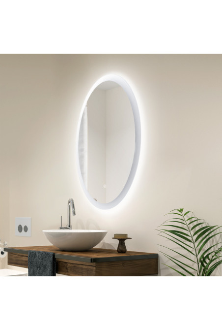 Espejo Iluminado Baño LED 15W 4200ºK 60x80Cm Interruptor Táctil Dimable Anti Vaho 30.000H [SUN-SYJ-16305A]