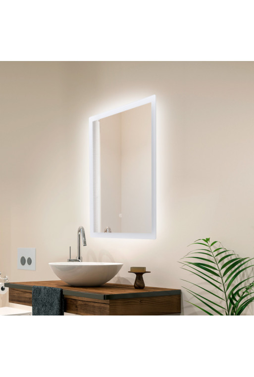 Espejo Iluminado Baño LED 15W 4200ºK 50x70Cm Interruptor Táctil Dimable 30.000H [SUN-SYJ-16301]