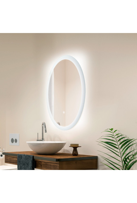 Espejo Iluminado Baño LED 15W 4200ºK 50x70Cm Interruptor Táctil Dimable 30.000H [SUN-SYJ-16304]