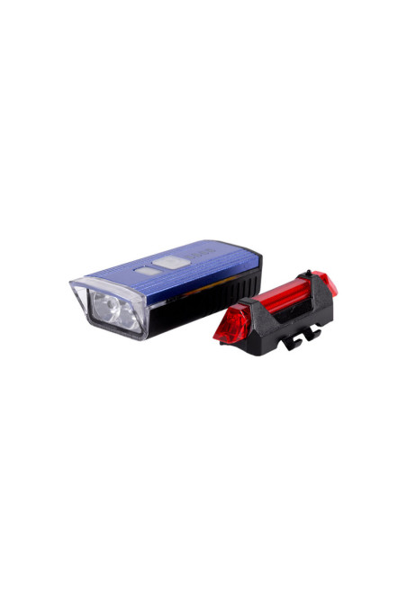 Luz Delantera Bicicleta Solar LED 2 Niveles+Destello Batería USB