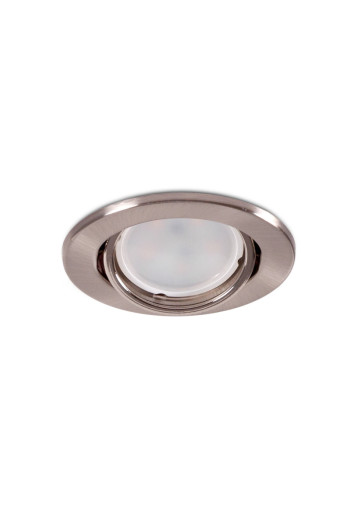 Aro Foco Downlight Circular Basculante  \"Vepa\" Acero 90mm - Satinado