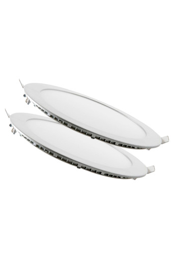 Pack 2 Placas LED 20W 1.800Lm 6000ºK Circular 30.000H [PE-1011P2-CW]