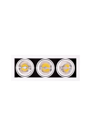 Foco Downlight Cardan LED 36W 3.600Lm 6000ºK CREE RA►90 30.000H [JW-CAR-LED-3x12W-CW]