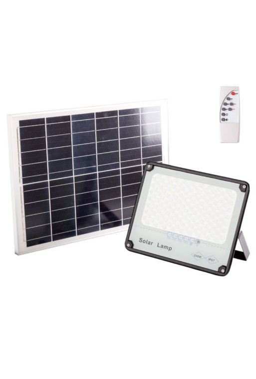 Foco Proyector LED Solar 200W Panel Solar/Batería [WR-MTX-200W-CW]