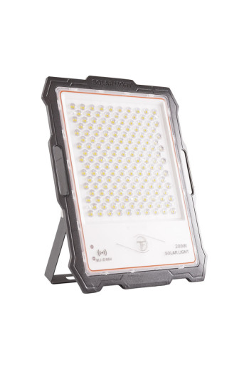 Proyector LED Solar 200W 20000Lm Sensor_Control Remoto Panel:5V 35W Batería: 3,3V 30.000Ma [LUM-MJ-DW904]