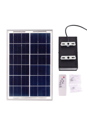 Aplique LED Solar-Control Remoto- Dimable- Panel: 6V 15W Batería: 3,2V 2000MaH [HO-APL-SOL-06-WW]