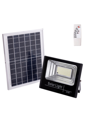 Proyector LED Solar 100W 6500K Panel: 6V/12W Batería: 3,2V/8000MaH Control Remoto [HO-SOLARFL-100W-01]