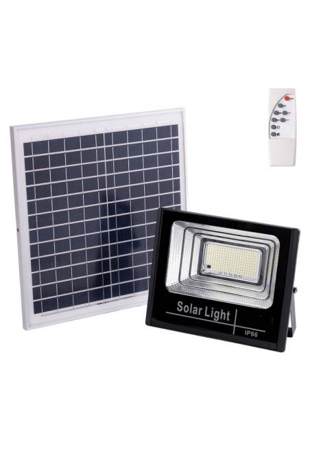 Proyector LED Solar 120W 6500K Panel: 6V/15W Batería: 3,2V/8000MaH Control Remoto [HO-SOLARFL-120W-01]