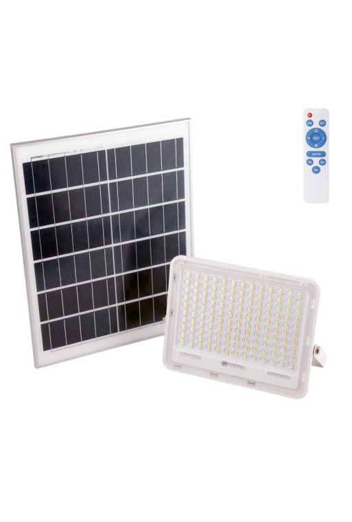 Proyector LED Solar 150W 6500K Panel: 6V/20W Batería: 3,2V/15000MaH Control Remoto [HO-SOLARFL-150W-02]