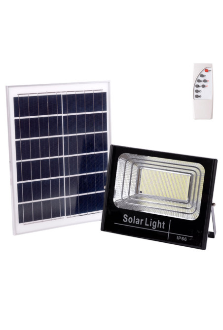 Proyector LED Solar 200W 6500K Panel: 6V/20W Batería: 3,2V/15000MaH Control Remoto [HO-SOLARFL-200W-01]