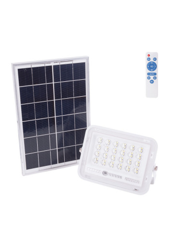 Proyector LED Solar 30W 6500K Panel: 6V/6W Batería: 3,2V/3000MaH Control Remoto [HO-SOLARFL-30W-02]