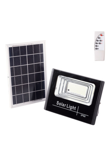 Proyector LED Solar 45W 6500K Panel: 6V/6W Batería: 3,2V/3000MaH Control Remoto [HO-SOLARFL-45W-01]