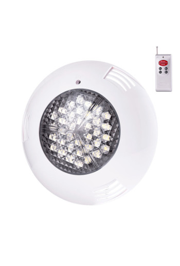 Foco de Piscina LED 36W RGB con Mando Distancia  Ø295mm 30,000H Montaje superficie [WR-295-2AS-36W-RGB]