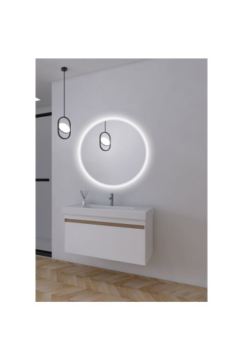 Espejo Iluminado Baño \"Bélgica\" Ø70Cm Blanco Frío [LIMEX-BELG003/70]