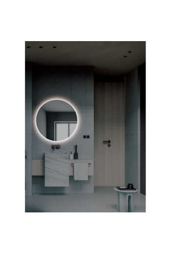 Espejo Iluminado Baño \"Lisboa\" Ø80Cm Blanco Frío Sensor Antivaho/On-Off [LIMEX-LISB002/80]