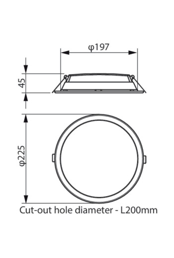 Downlight LED \"Philips\" 19,5W 1900Lm 3000ºK IP20 30000H [PH-32894500]