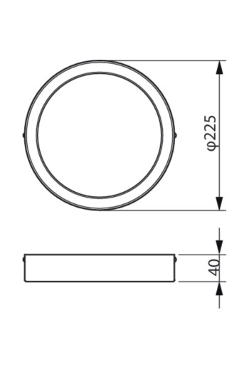 Plafón LED \"Philips\" 19,5W 1900Lm 3000ºK IP20 30000H [PH-32906500]