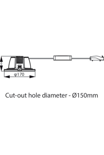 Downlight LED \"Philips\" 12W 1200Lm 3000ºK IP54 30000H [PH-35398500]