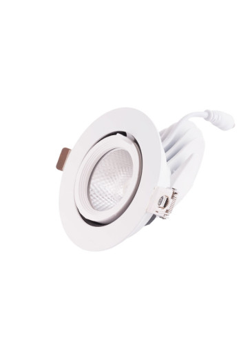 Foco Downlight LED 7W 700Lm 4000ºK Circular Orientable 30.000H [HO-COB-C-C-OR-7W-W]