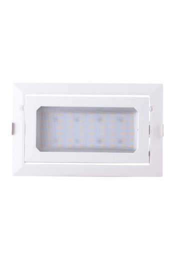 Foco Downlight LED 30W 3000Lm 4000ºK Rectangular Orientable 30.000H [HO-COB-R-OR-30W-W]