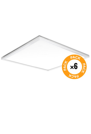 Pack 6 Panel LED 40W 4.000Lm 6000ºK 60x60Cm Enrejado UGR19 30.000H [HO-PG-600x600-40W-CW-PK6]