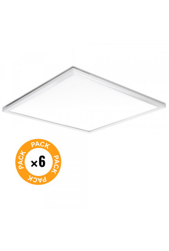 Pack 6 Panel LED 40W 4.000Lm 6000ºK 60x60Cm Enrejado UGR19 30.000H [HO-PG-600x600-40W-CW-PK6]