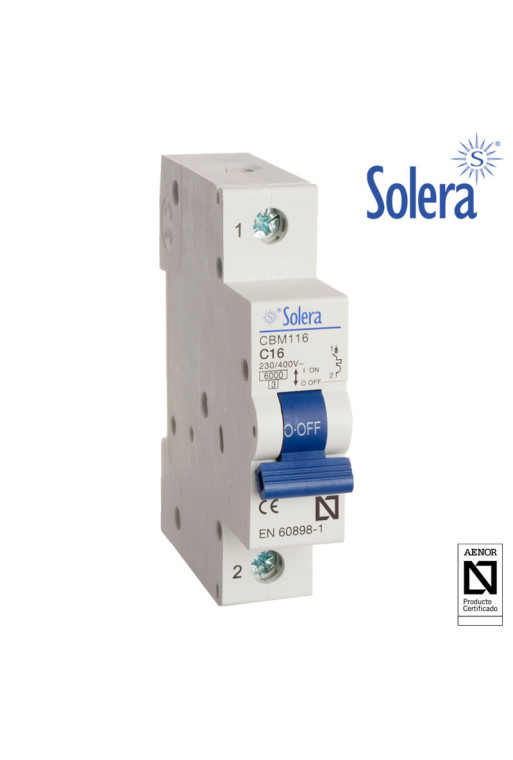 Magnetotermico Solera 1P 10A C 6Ka Residencial/Terciario (Retractilado) [E3-02863]