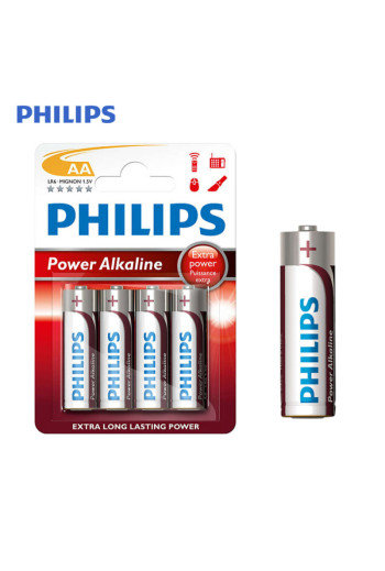 Pila Alkalina Philips AA LR06 1,5V (Blister 4 Unid) [E3-38401]